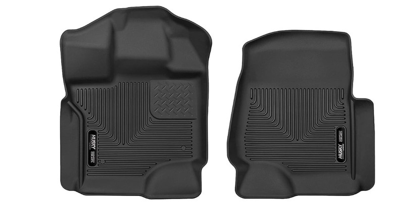 Husky Weatherbeater three-piece floor liners for a Ford F150.