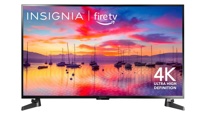 An Insignia 43-inch 4K smart TV on a clean white background.