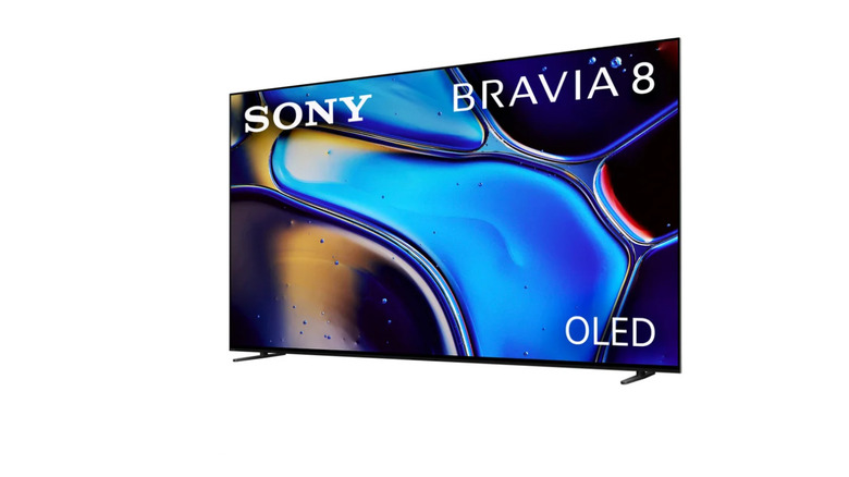 A Sony OLED Smart TV displaying a high-contrast cinematic image.
