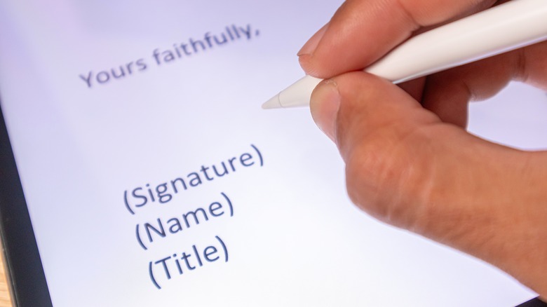 A graphic representation of a well-organized email signature block containing a name, job title, and company logo.
