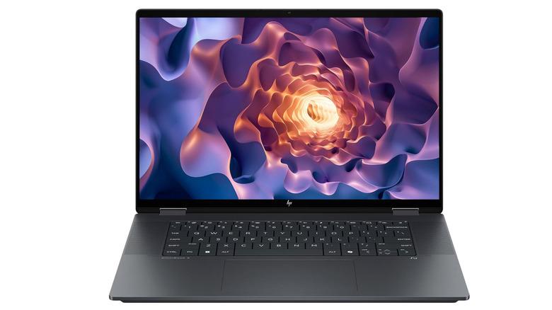 The HP OmniBook X Flip 16 showcased on a clean white background.