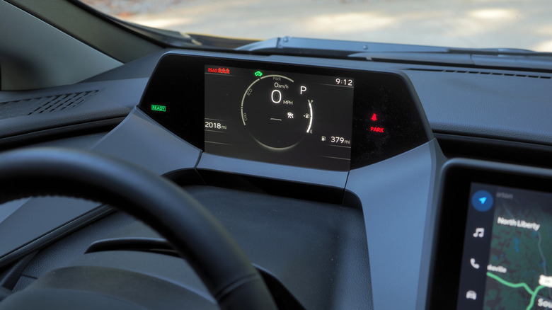 Close-up of the 2025 Toyota Prius digital driver display.