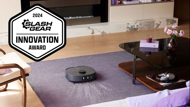The Eureka J15 Pro Ultra robot vacuum cleaner with its docking station.