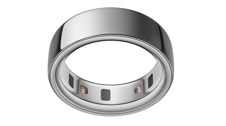 The Oura Ring 4 showing the internal biometric sensors.