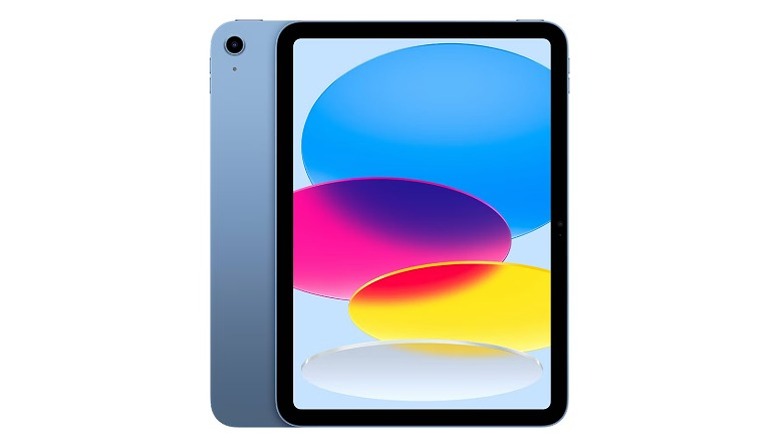 The front view of an Apple iPad showing its high-resolution Liquid Retina screen.