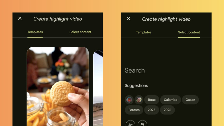 Google Photos interface showing the AI-powered highlight video creation tool.