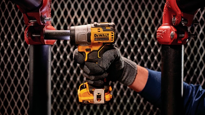 Side view of the DeWalt Xtreme 12V Max 3/8-inch Impact Wrench.