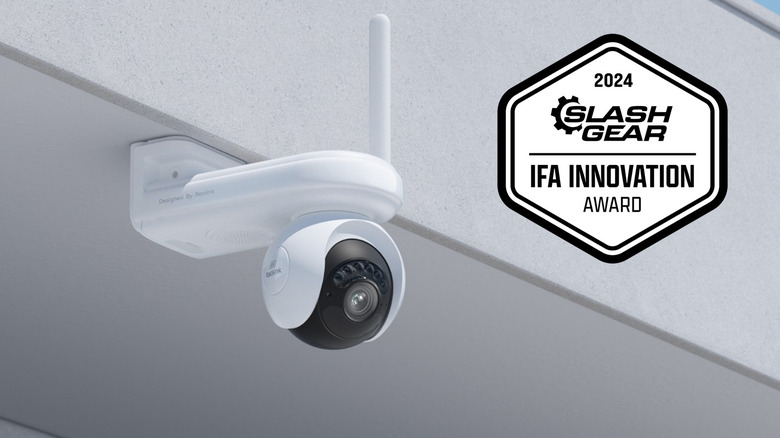 The Reolink Altas PT Ultra security camera with its dual-lens system and robust housing.
